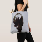 木凍ってい枝写真の雨滴 トートバッグ (クローズアップ)