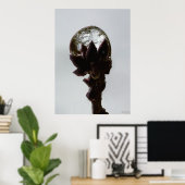 木凍ってい枝写真の雨滴 ポスター (ホームオフィス)