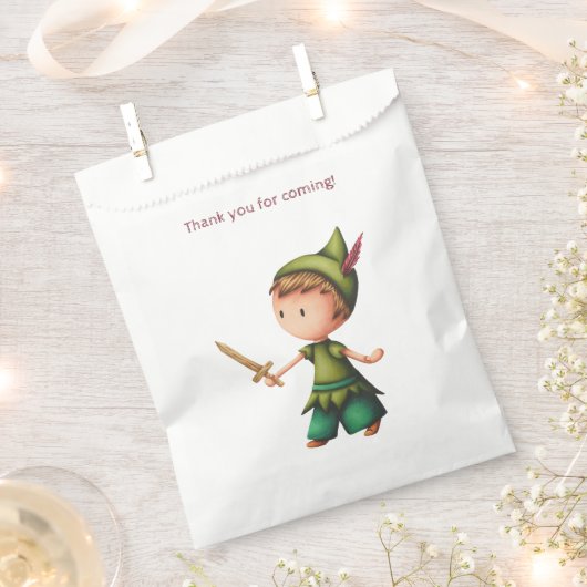 木刀遊を使った少年の海賊たち フェイバーバッグ (クリップ留めされた状態)