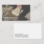 木切りを測る大工 名刺 (正面/裏面)