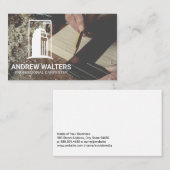 木切りを測る大工 |建築 名刺 (正面/裏面)