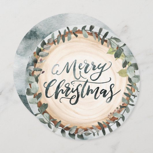 木切りメリークリスマス シーズンカード (正面/裏面)