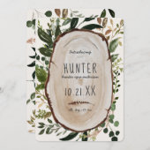 木切り素朴の誕生発表 セーブザデート (正面/裏面)