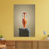 木切り素朴花瓶 キャンバスプリント (インサイチュ (リビング))