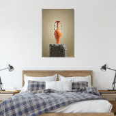 木切り素朴花瓶 キャンバスプリント (インサイチュ (寝室))