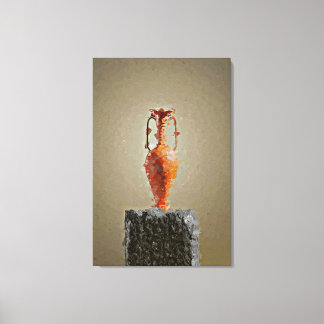 木切り素朴花瓶 キャンバスプリント