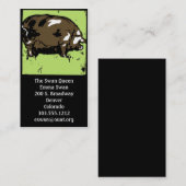 木切り豚ビクトリアンまたは豚の名刺 名刺 (正面/裏面)