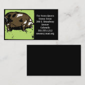 木切り豚ビクトリアンまたは豚の名刺 名刺 (正面/裏面)