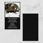 木切り豚ビクトリアンまたは豚の名刺 名刺 (正面/裏面)