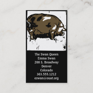 木切り豚ビクトリアンまたは豚の名刺 名刺