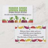 木切り野菜の生鮮食品配送ケータリング 名刺 (正面/裏面)