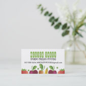 木切り野菜の生鮮食品配送ケータリング 名刺 (スタンド正面)