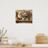 木初期の国の棚3 ポスター (キッチン)