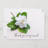 木地にクチナシ白花 サンキューカード (正面)
