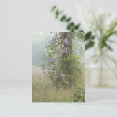 木地の紫の花 ポストカード (スタンド正面)