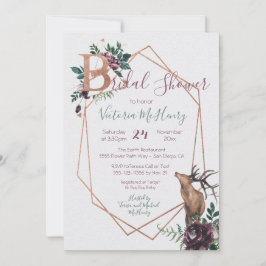 木地素朴幾何学水彩 招待状