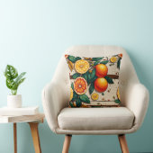 木地鮮やかに柑橘類を配したもの クッション (椅子)