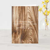 木型パーソナライズされた五周年結婚記念 カード (黄色い花)