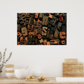 木型活版写真 ポスター (キッチン)