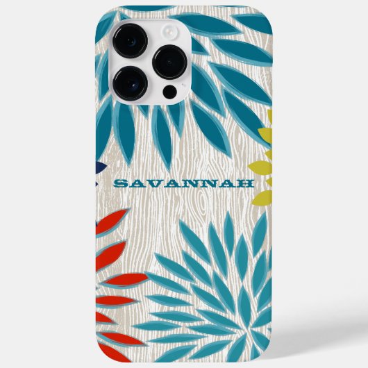 木型菊のフローラ パーソナライズされた Case-Mate iPhoneケース (裏面)