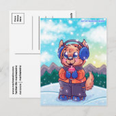 木場の雪の日のはがき ポストカード (正面/裏面)