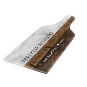 木大理石チョッピング愛と引用文家族の名前 カッティングボード (角)