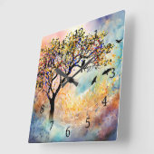 木威厳のあるの風景480 スクエア壁時計 (傾斜)