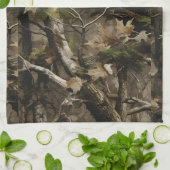 木実在の迷彩付きキッチンタオル キッチンタオル (折り畳み)