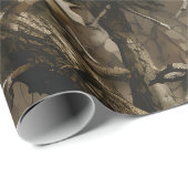 木実在の迷彩包み紙 ラッピングペーパー (ロールコーナー)