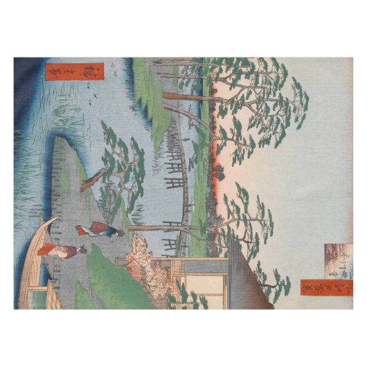 木峯寺ヴィンテージ浮世絵日本の画 テーブルクロス (正面(横))