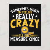 木工おもしろいジョークUSA大工のユーモア ポストカード (正面)