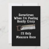 木工おもしろい大工の贈り物 案内状 (正面)