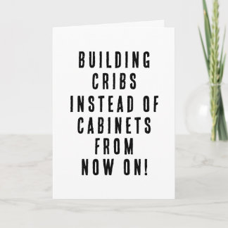 木工おもしろい妊娠の発表ことわざ カード