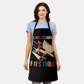 木工おもしろい工工工工木工工具 エプロン (着用した状態)