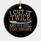 木工おもしろい職人が二度切った セラミックオーナメント (裏面)