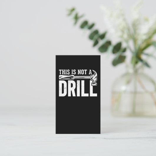 木工おもしろい職人のジョーク大工 名刺 (スタンド正面)