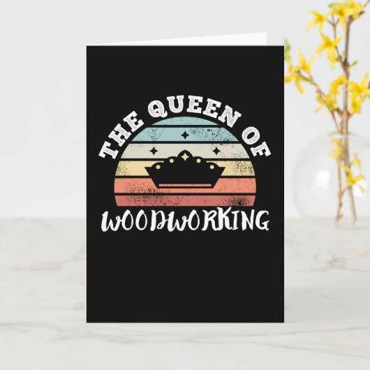 木工の女王 母の日ギフト カード (黄色い花)