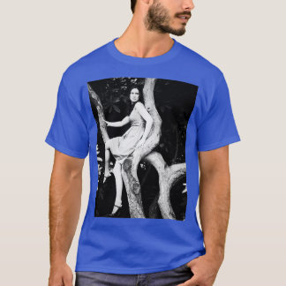 木工の美しい素晴らし女性は白黒 Tシャツ