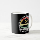 木工は教育が要る コーヒーマグカップ (正面右)