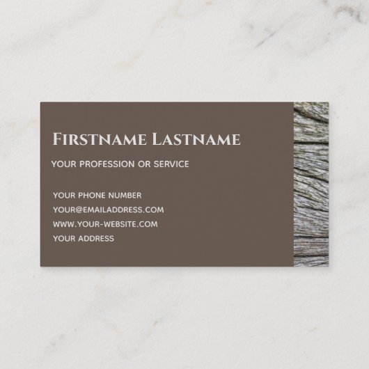 木工オーガニック専門家bの木目地 名刺 (裏面)