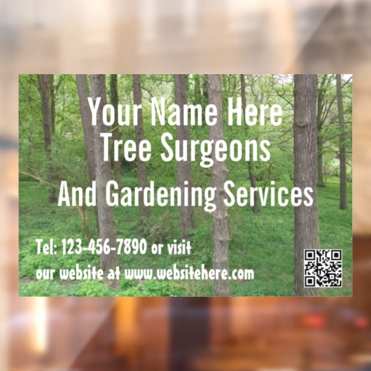 木工サービス / ガーデンサービス カスタマイズ可能 ウィンドウサイン (シート2)