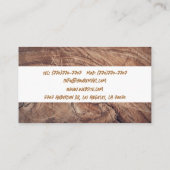 木工スタイリッシュモダン業名刺 名刺 (裏面)