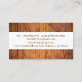 木工スタイリッシュモダン業名刺 名刺 (裏面)