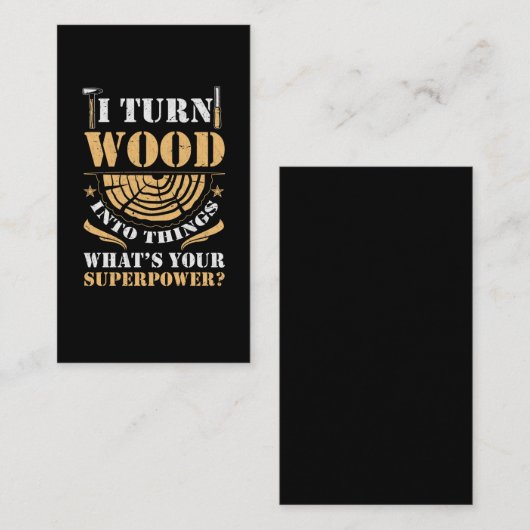 木工パパ職人夫大工 名刺 (正面/裏面)