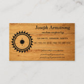 木工上の編集可能な鋸刃 名刺 (正面)