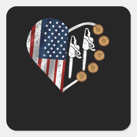 木工人LumberjackギフトアルボリストChainsaw スクエアシール (正面)