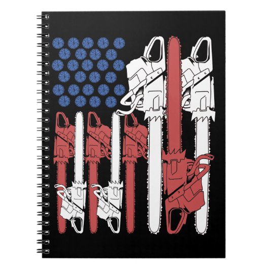 木工人LumberjackギフトアルボリストChainsaw ノートブック (正面)