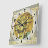 木工作業ツール スクエア壁時計 (傾斜)