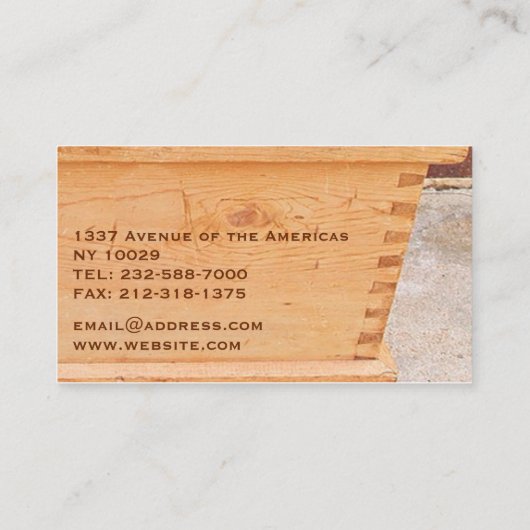 木工具箱写真 名刺 (裏面)