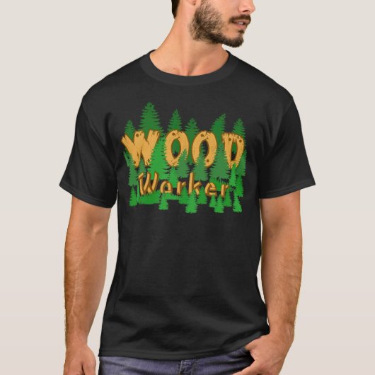 木工労働者の再オウム Tシャツ (正面)